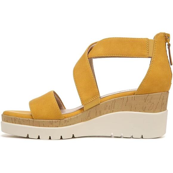 Soul Naturalizer Women's Goodtimes Ankle Strap Wedge Sandals, Yellow Size 9M - Picture 3 of 7